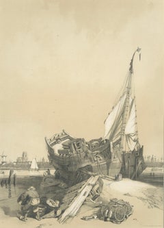 Rotterdam from the Ferry – Stanfield Sketches, Boys after Stanfield, 1833