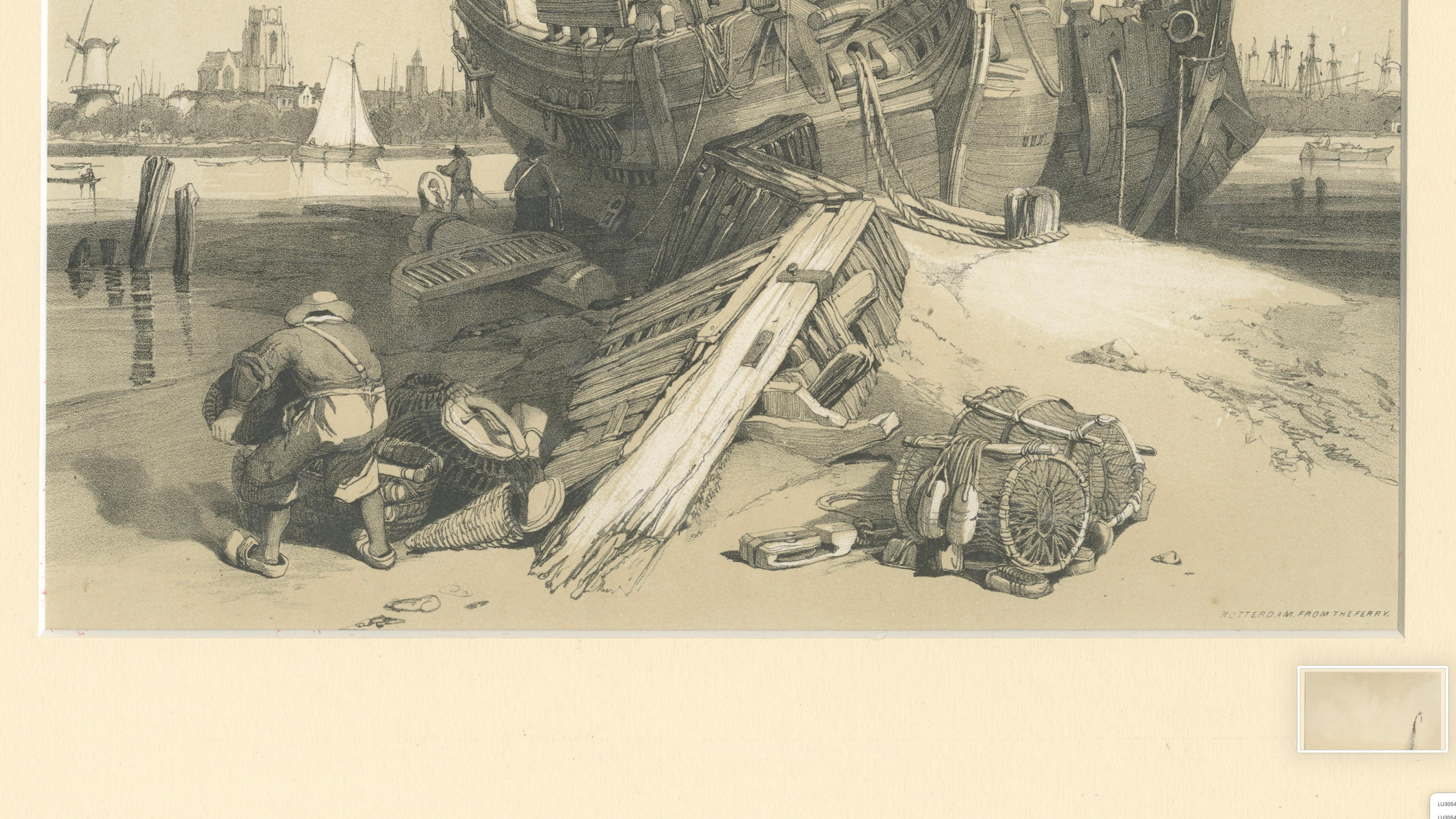 Rotterdam from the Ferry – Stanfield Sketches, Boys after Stanfield, 1833