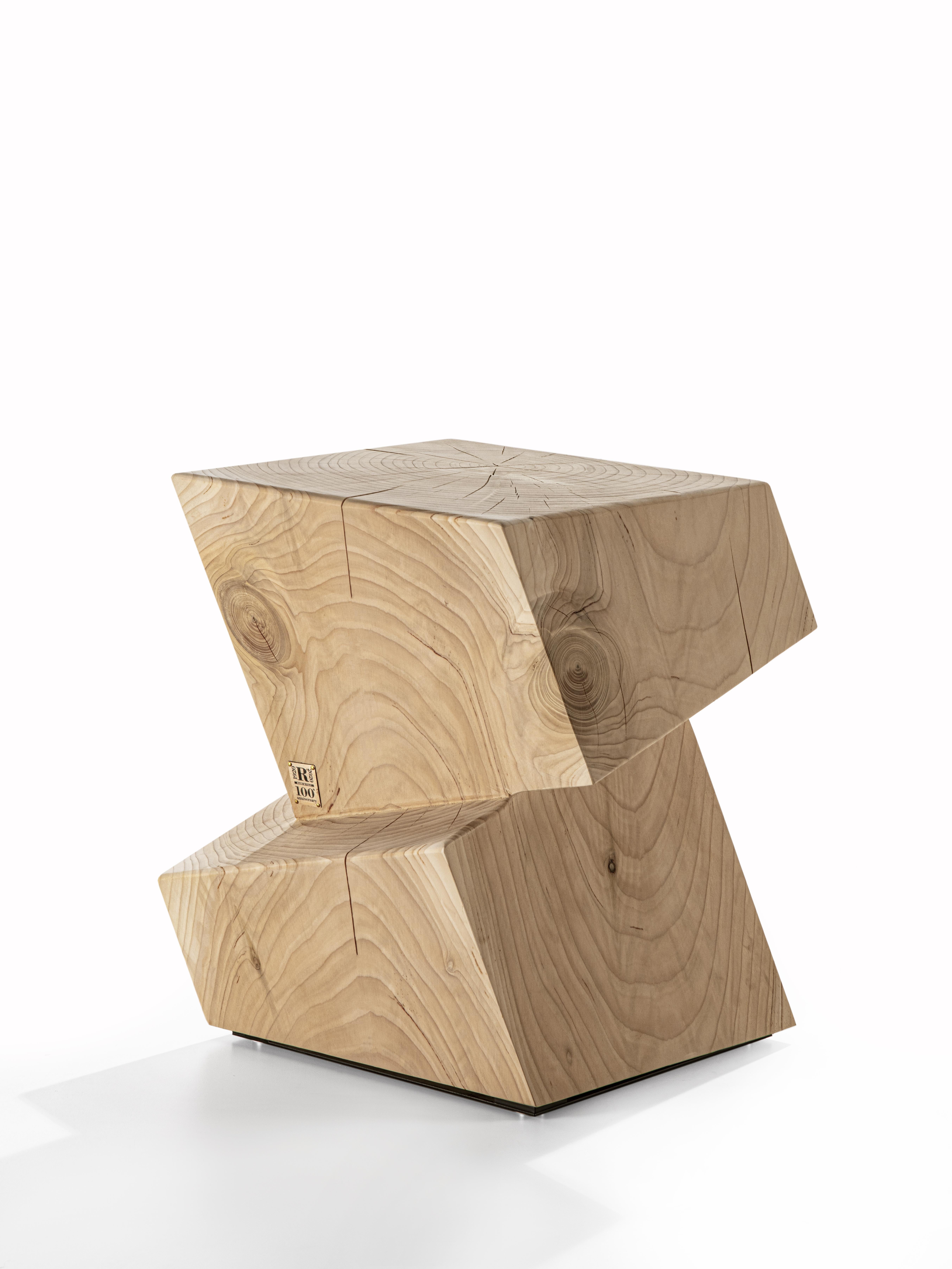 Rotterdam Stool Giovanni Tomasini Contemporary Natural Cedar Made in Italy  Riva1 For Sale at 1stDibs