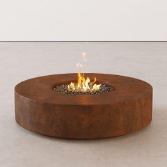 Rotulus Unique Fire Pit in Steel & Stainless Steel Gas System by Andres Monnier