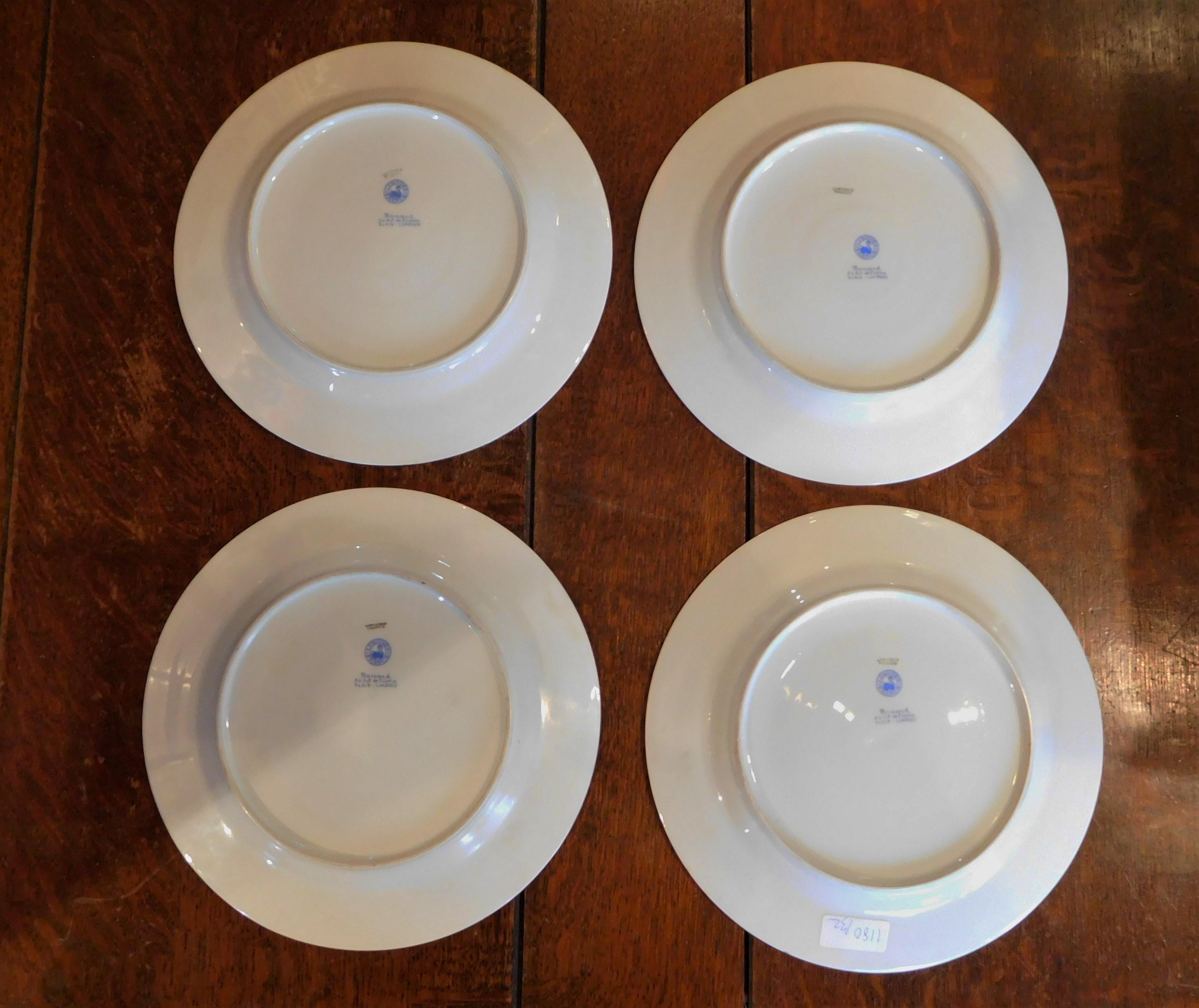 20th Century Rouard of Paris 11-piece Partial Set of Pompadour Green and Gold Dinner Service