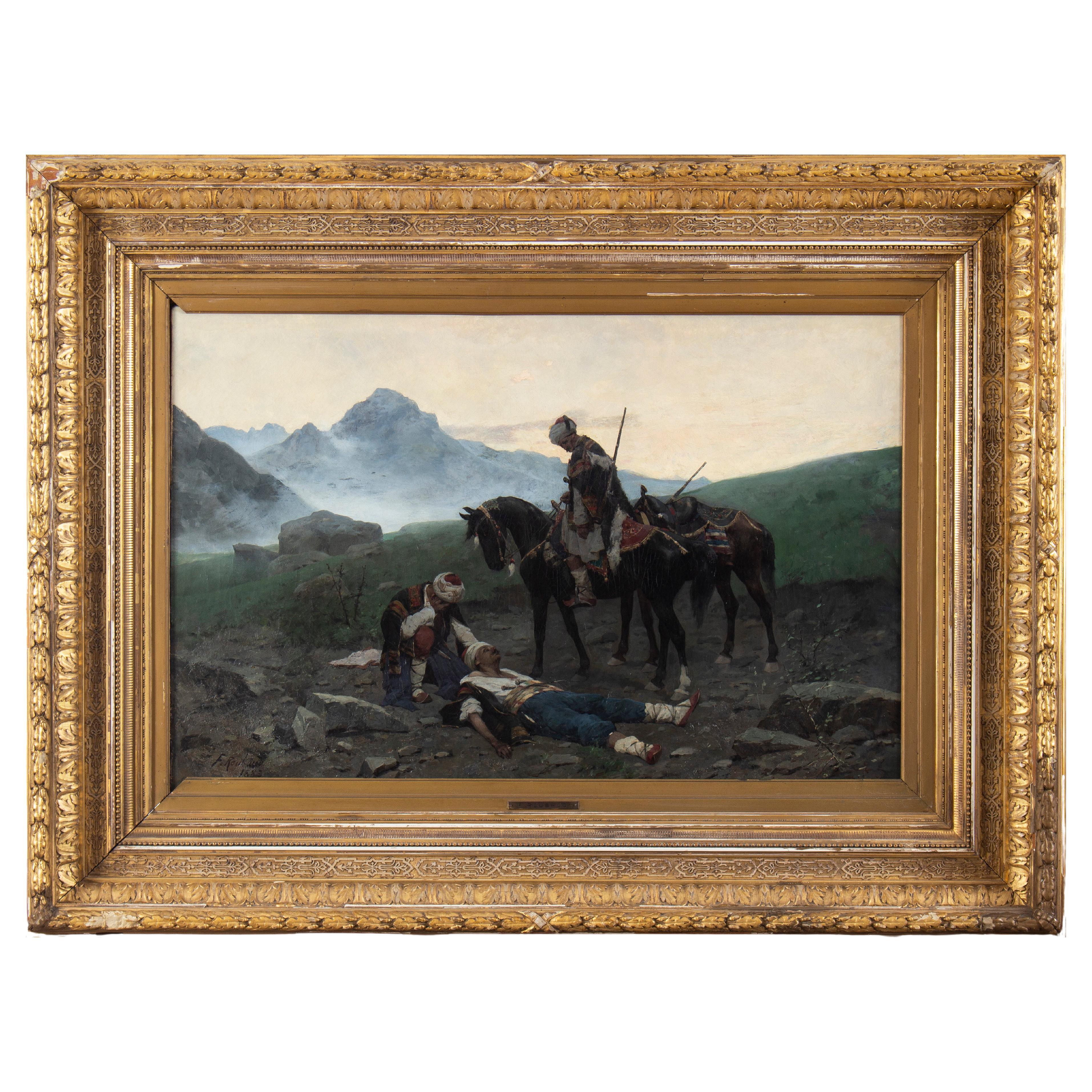 Roubaud, Franz (1856-1928): Solders in Caucasus (1883) For Sale