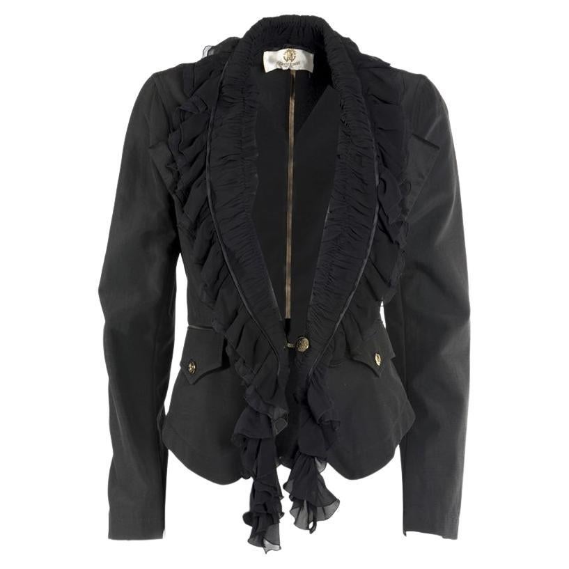 Roberto Cavalli Rouches jacket size 42 For Sale