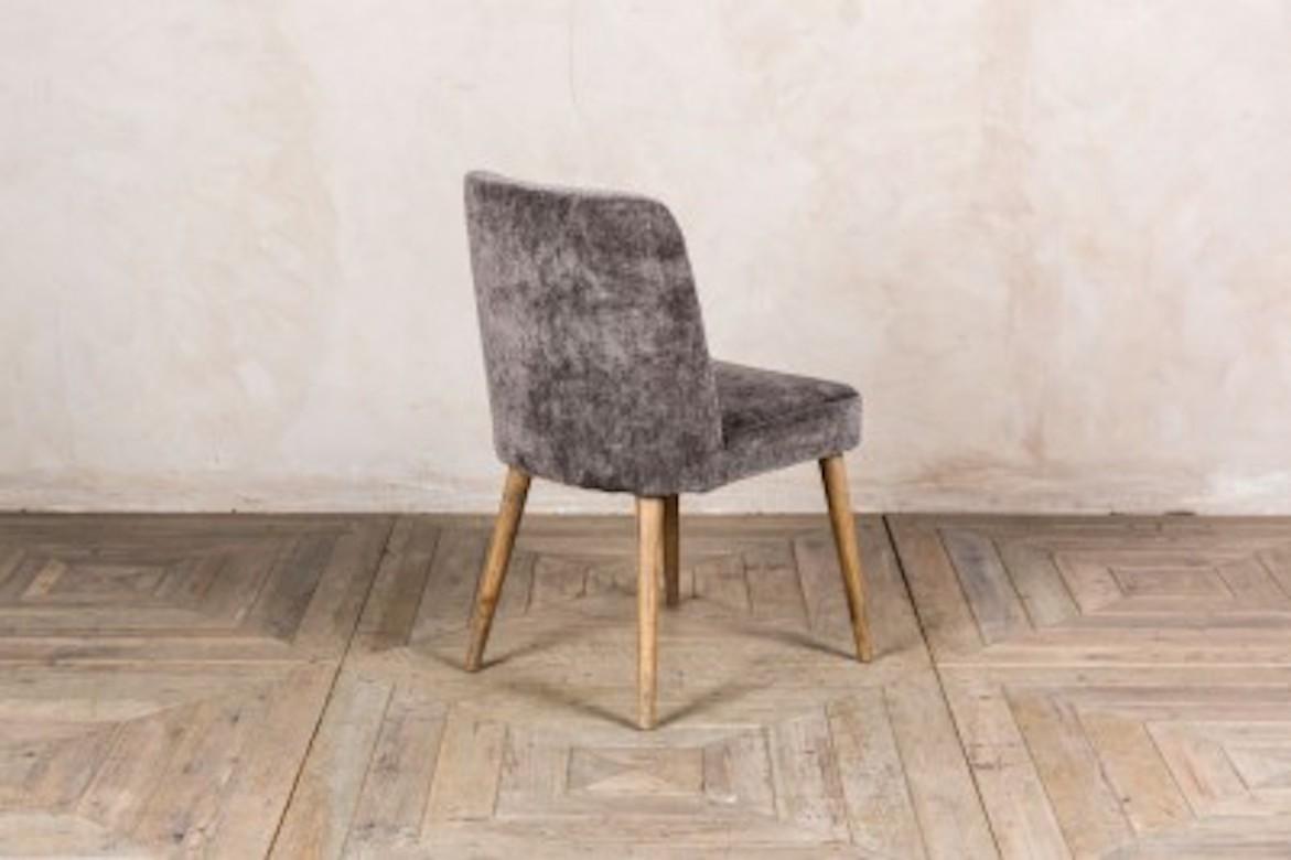 European Rouen Chenille Dining Chairs, 20th Century For Sale