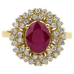 Rouge - 1.88ct Ruby Diamond Cluster Ring
