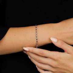 Bracelet tennis avec rubis et diamants de 2,15 carats