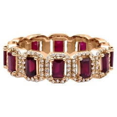 2.60ct Ruby And Diamond Eternity Band
