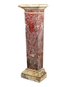 Piedistallo in marmo Rouge de France, XVIII secolo