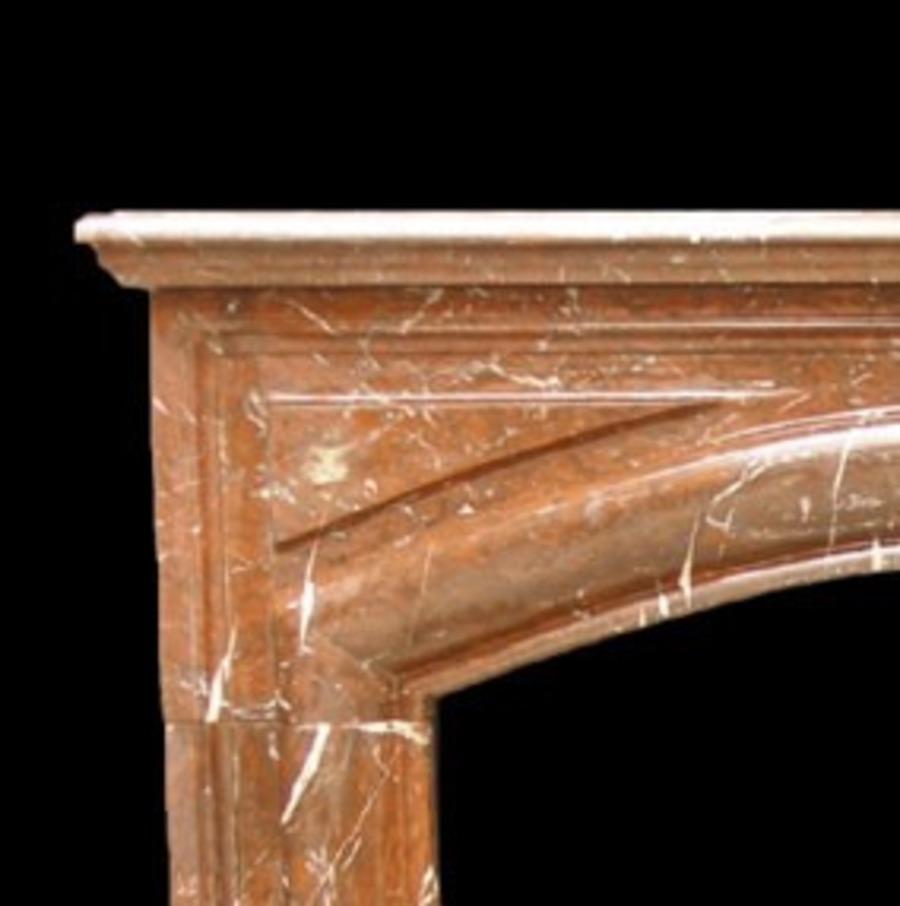 French Rouge Francais Marble Mantel For Sale