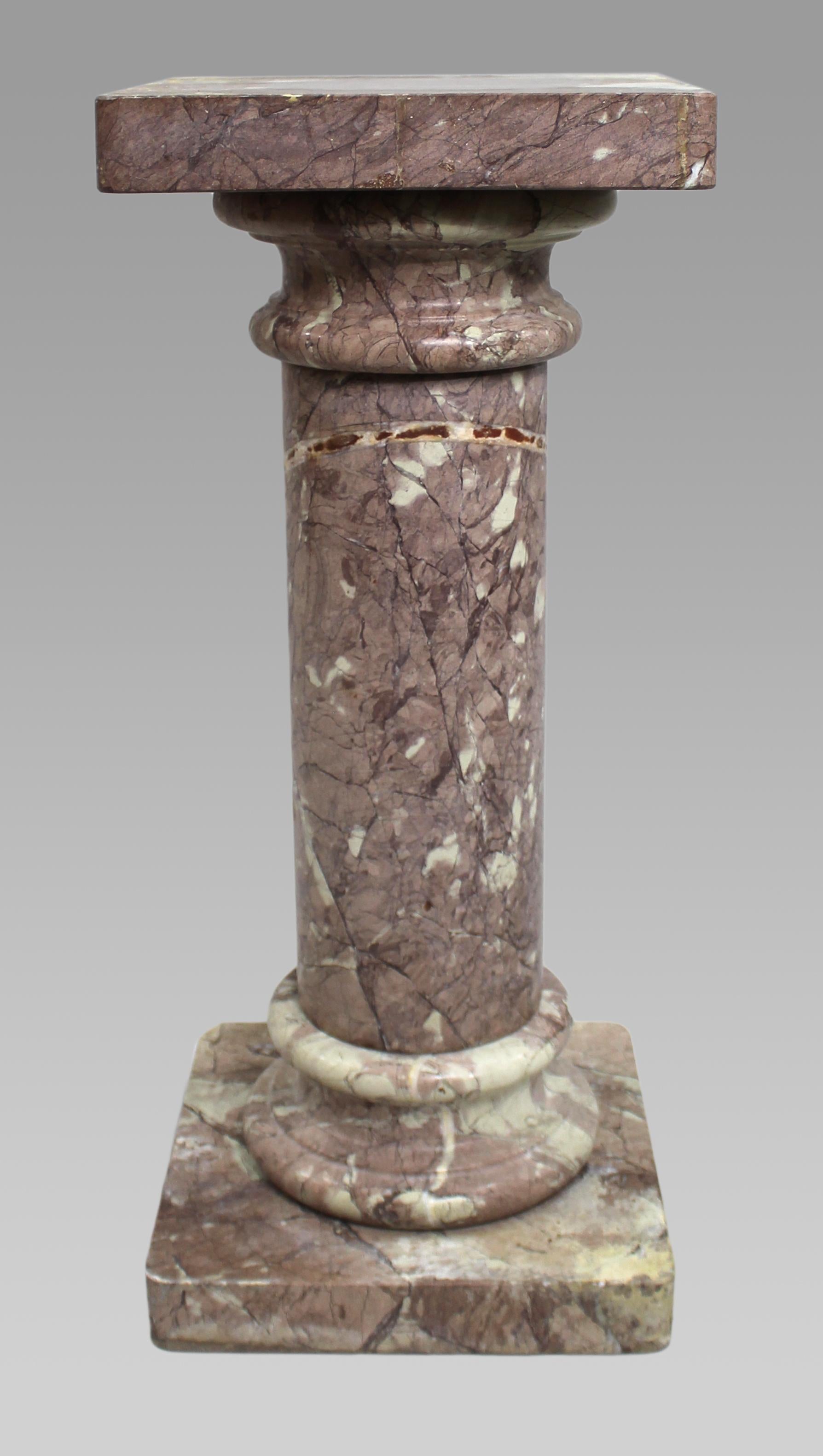 Rouge Marble column pedestal stand


Carved rouge marble pedestal stand

Measures: Width: 12 in. 

Height: 28 inches.
    