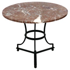 Rouge Marble Top Breakfast Table or Petite Dining Table 