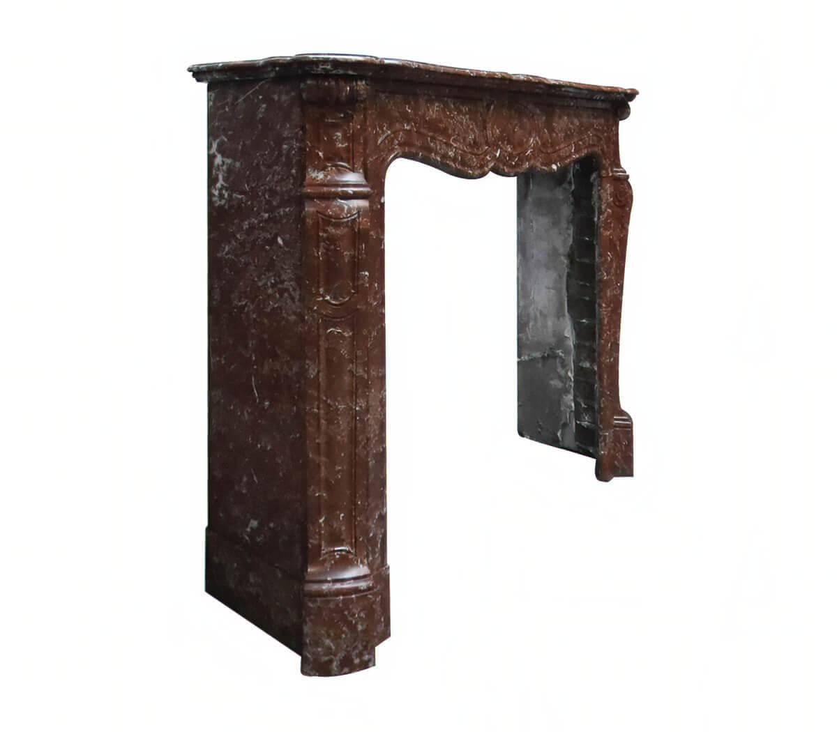 Rouge Pompadour marble fireplace mantel from the 19th Century
to place around the chimney.
