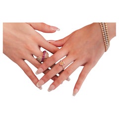 Rouge Reverie Ruby & Diamond Crossover Rose Gold Ring