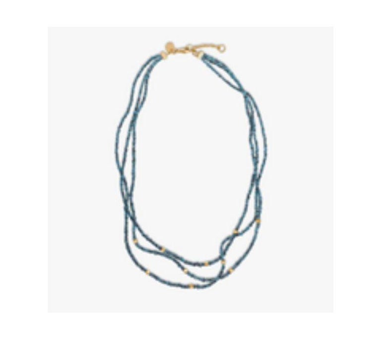 Rough Blue Diamond Necklace with 18K Gold For Sale at 1stDibs