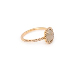 Bague de fiançailles en or jaune 18 carats avec pavage de diamants bruts de 2 carats