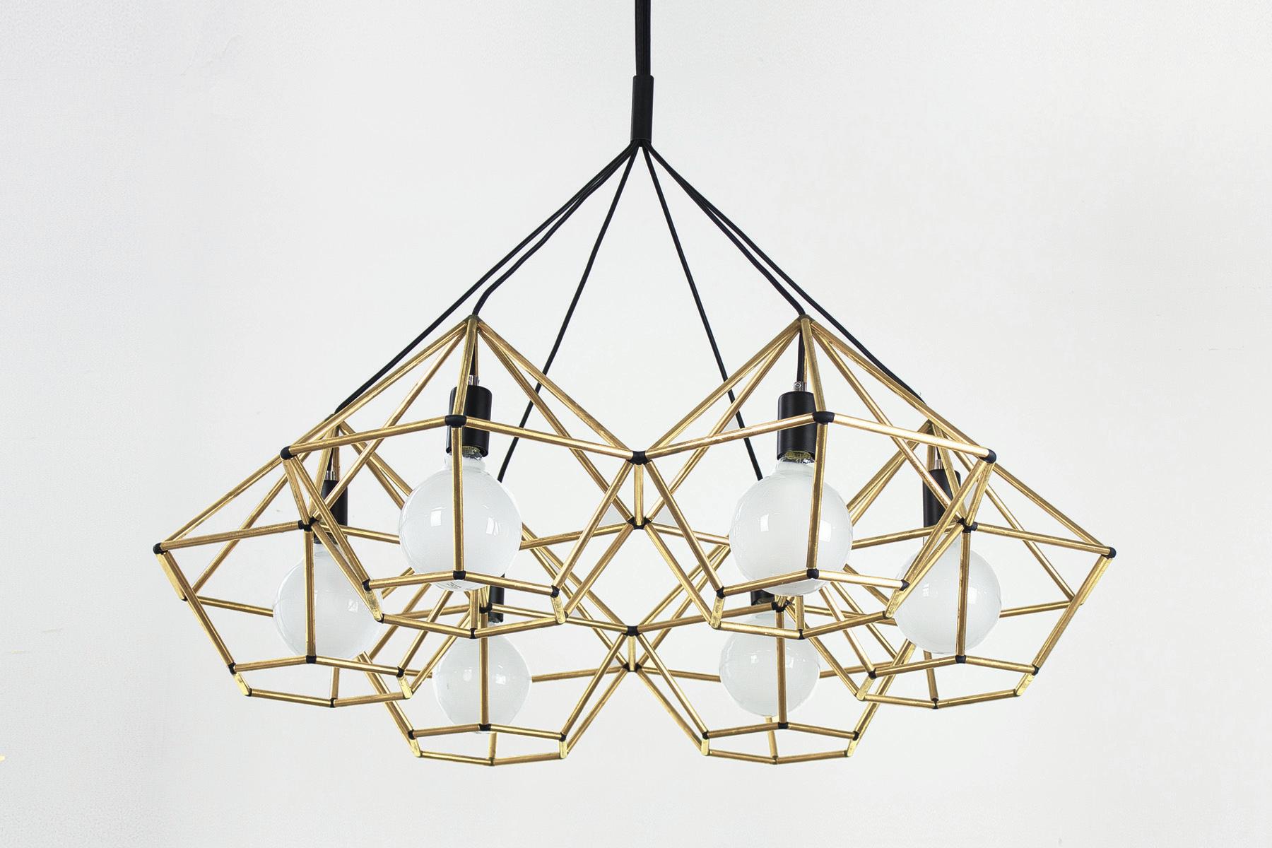 contemporary copper chandelier