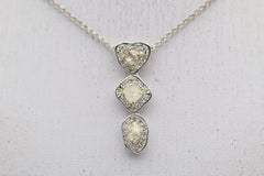 Rough-Diamond Diamond Gold Drop Pendant