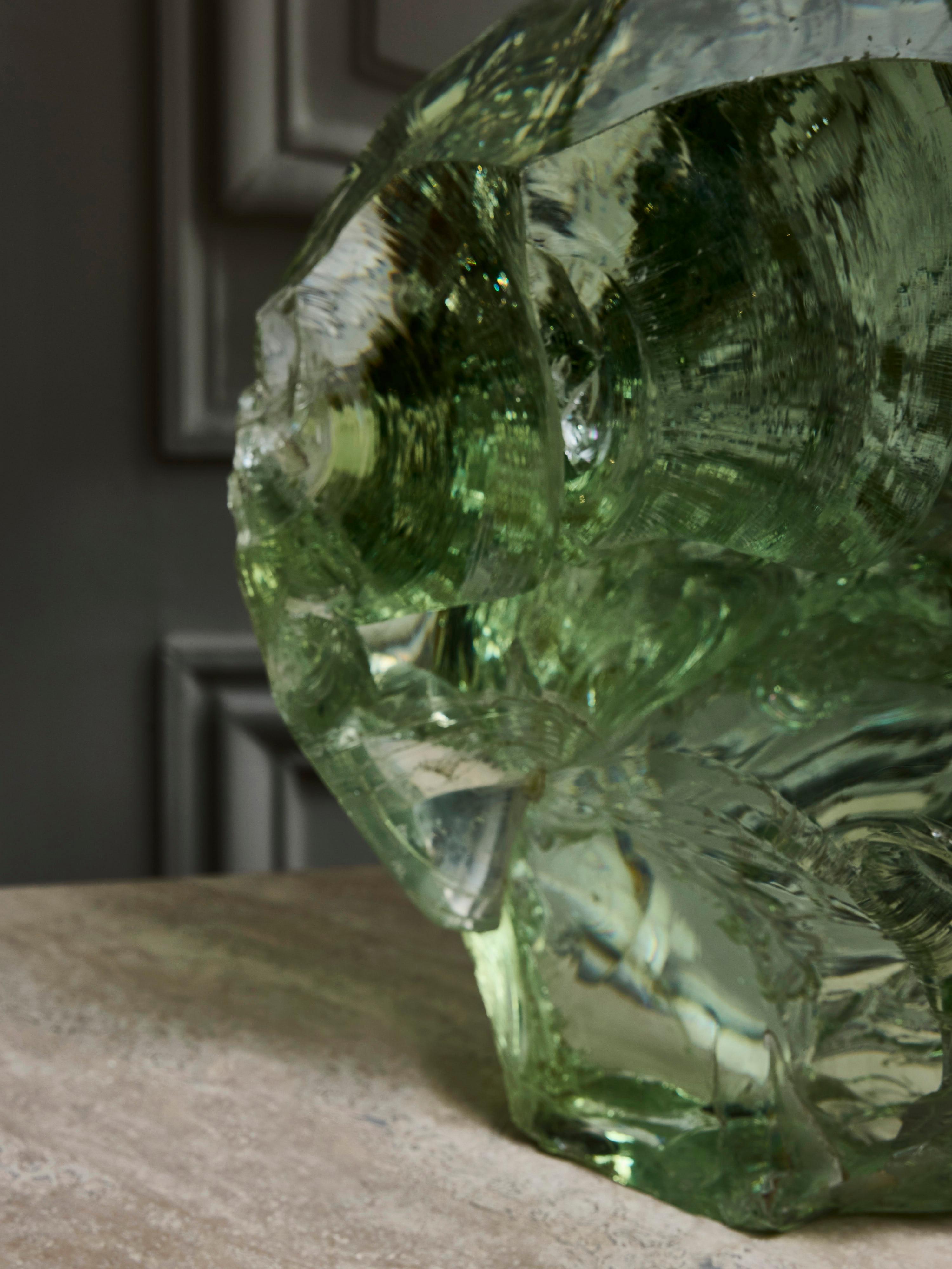 Rough Edges Large Glass Table Lamp For Sale 1