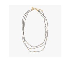 Rough Grey Diamond Necklace with 18K Gold