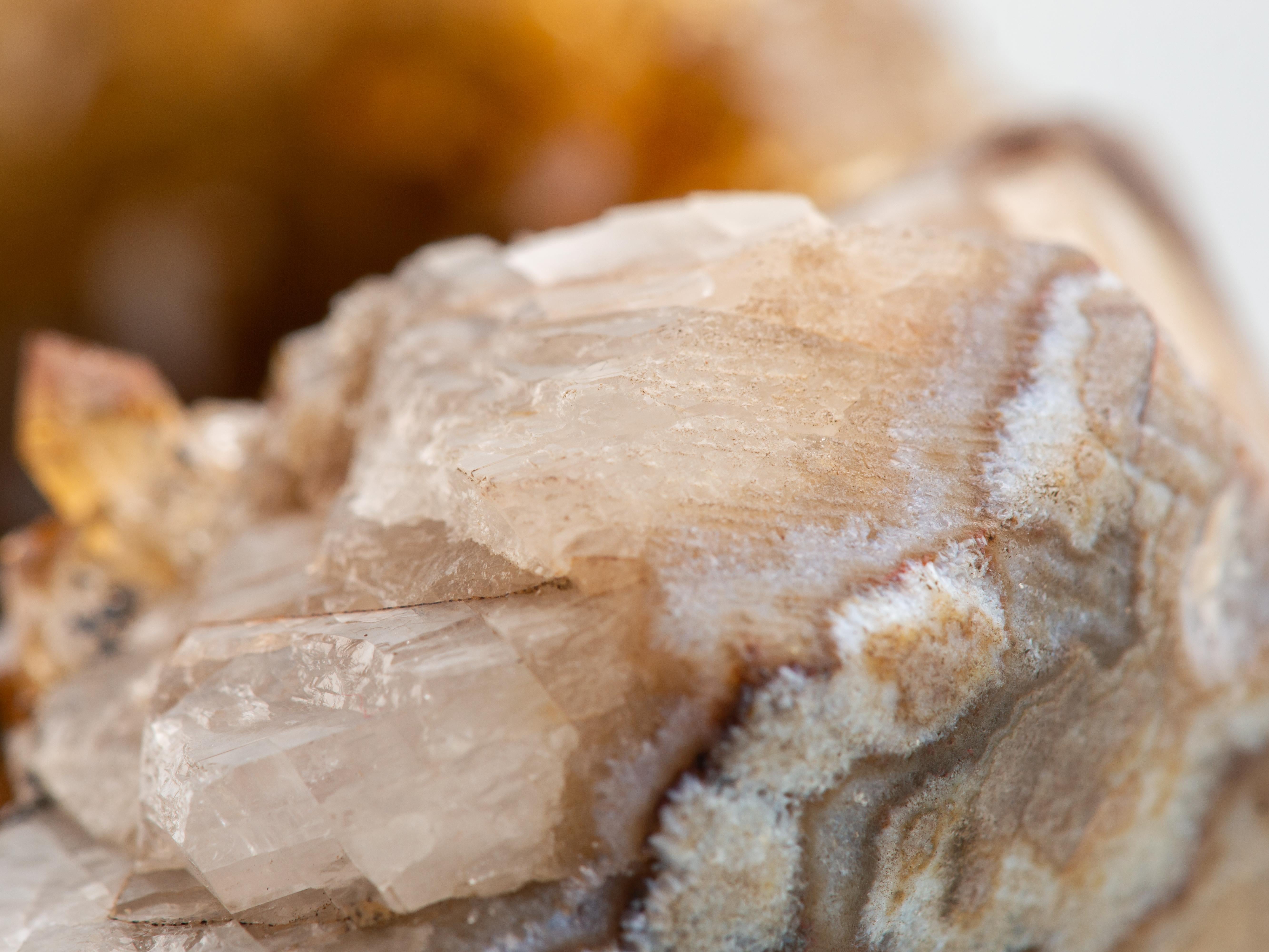 Rough half geode of yellow - orange Citrine crystals 6