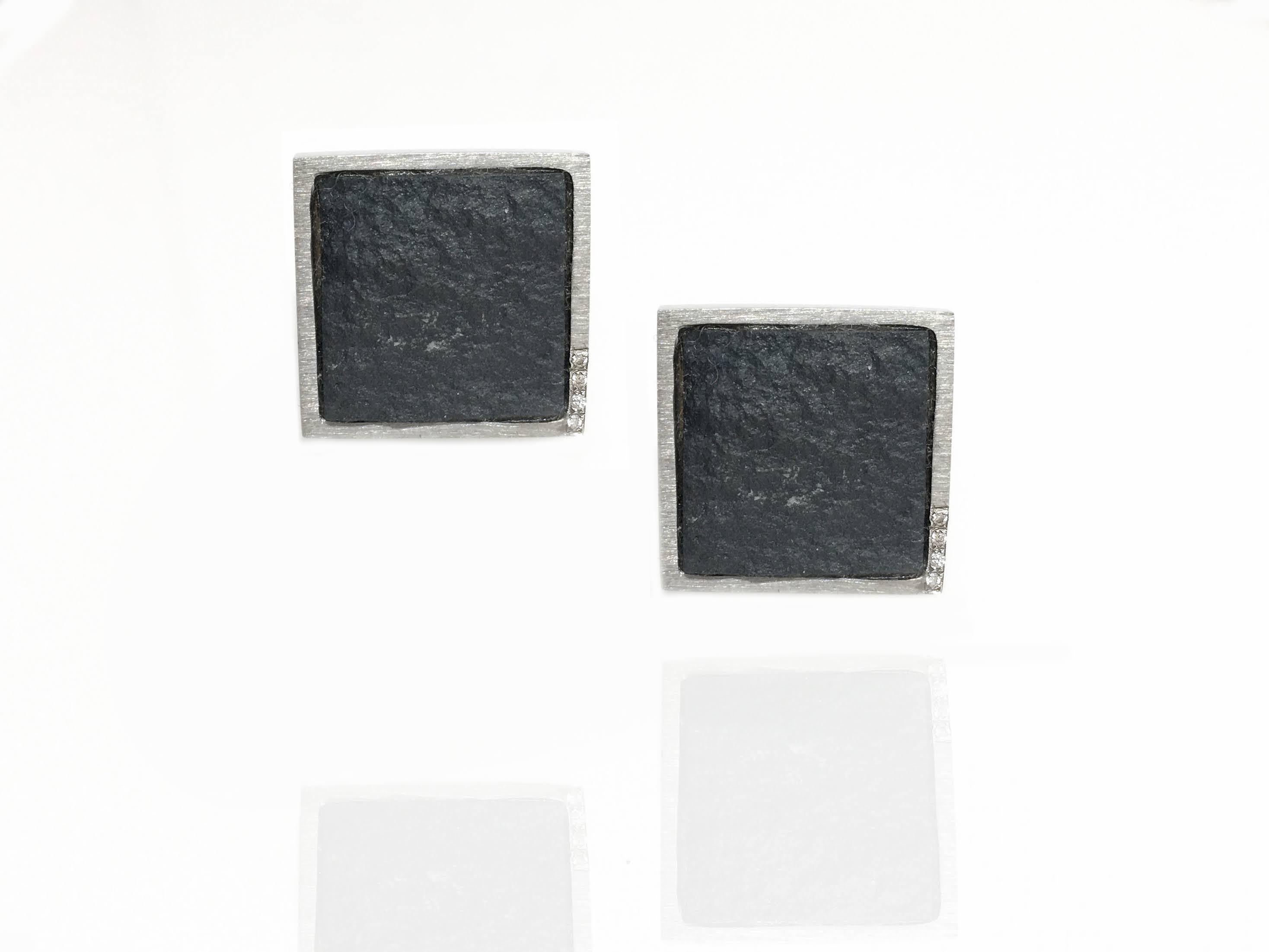 square pave diamond earrings