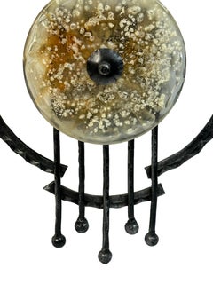 Applique brutalista in ferro grezzo di Tom Ahlström & Hans Ehrlich, Germania, anni '60