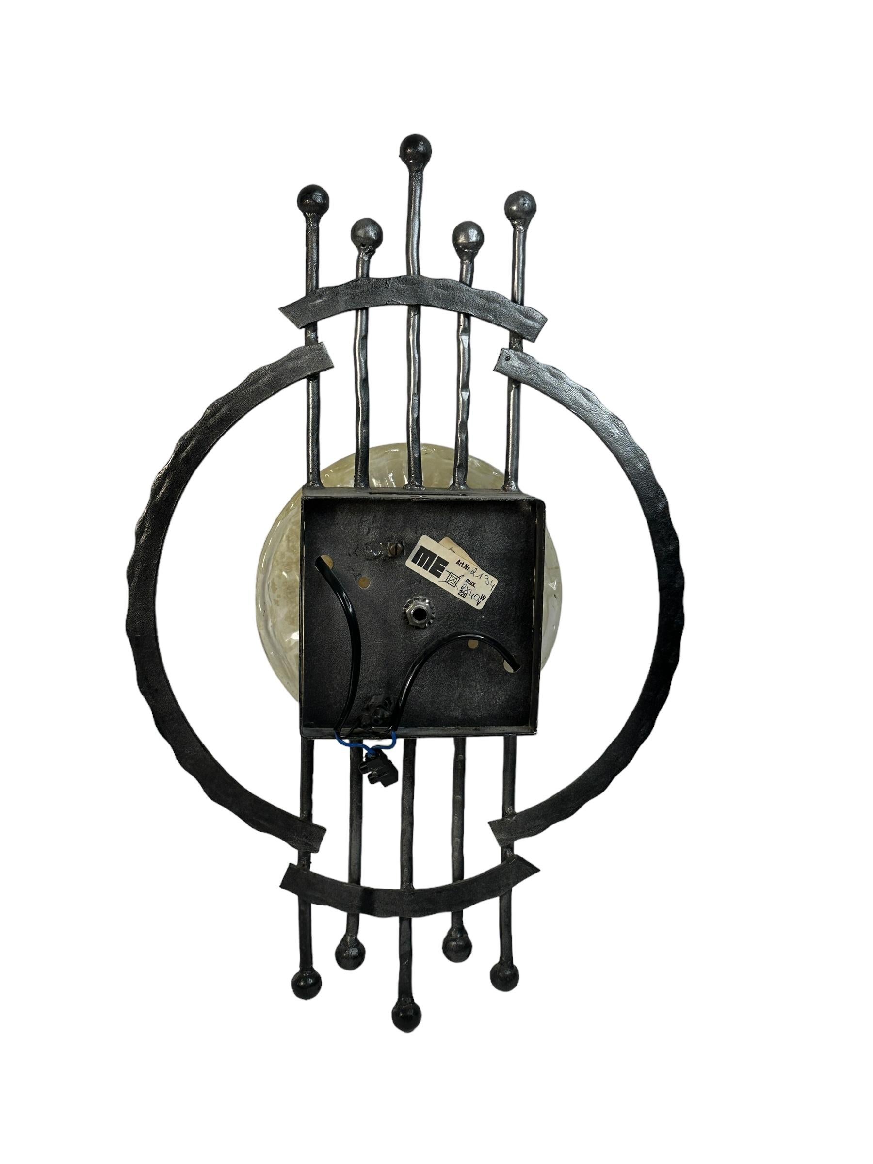 Rough Iron Brutalist Wall Light by Tom Ahlström & Hans Ehrlich, Germany 1960s For Sale 2