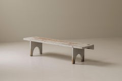 Rough patinated Swedish bench from the 1950s.
