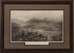 "Rough Shooting" First Edition Antique Engraving by Douglas Adams, circa 1893