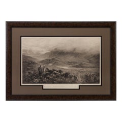 "Rough Shooting" First Edition Antique Engraving by Douglas Adams, circa 1893