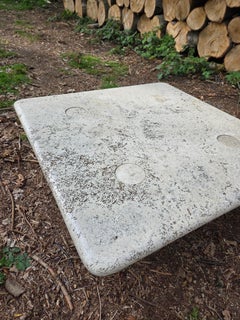 Rough Travertine Coffee Table by "Angelo Mangiarotti" for Up & Up, made in Italy