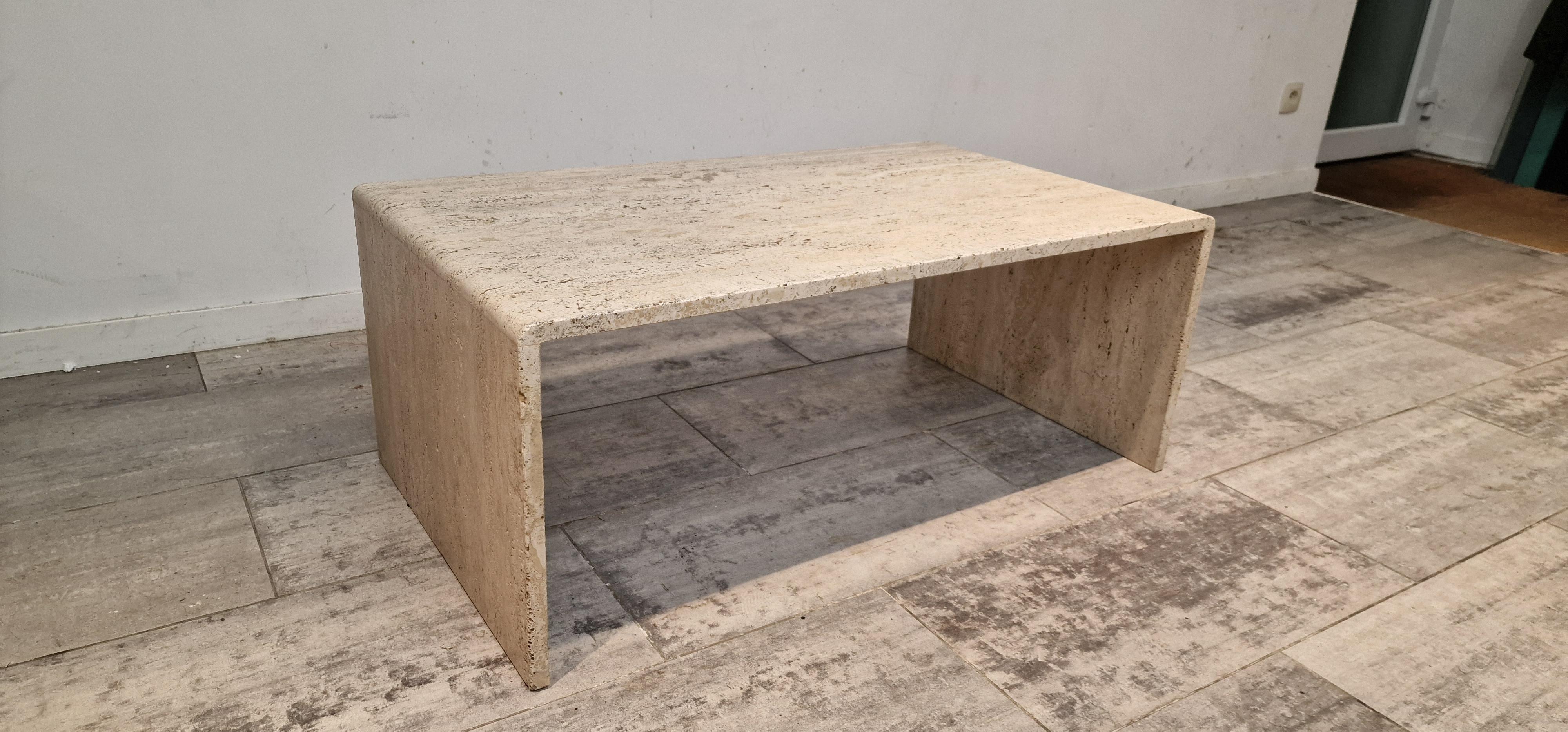 Rough Travertine coffee table by Up & Up, Italy.