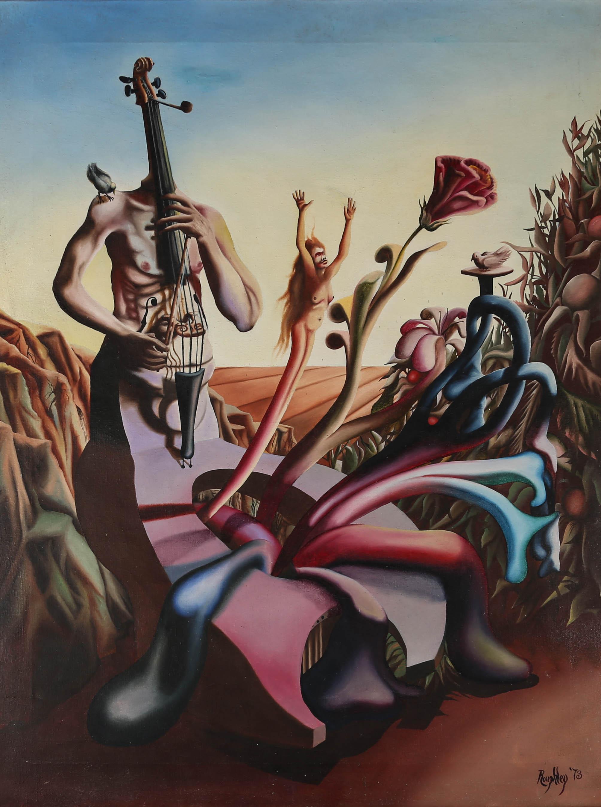 Roughley - Surrealist 1973 Oil, The Birth Of Music 1