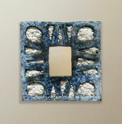 Ceramic mirror frame, French, 1960s