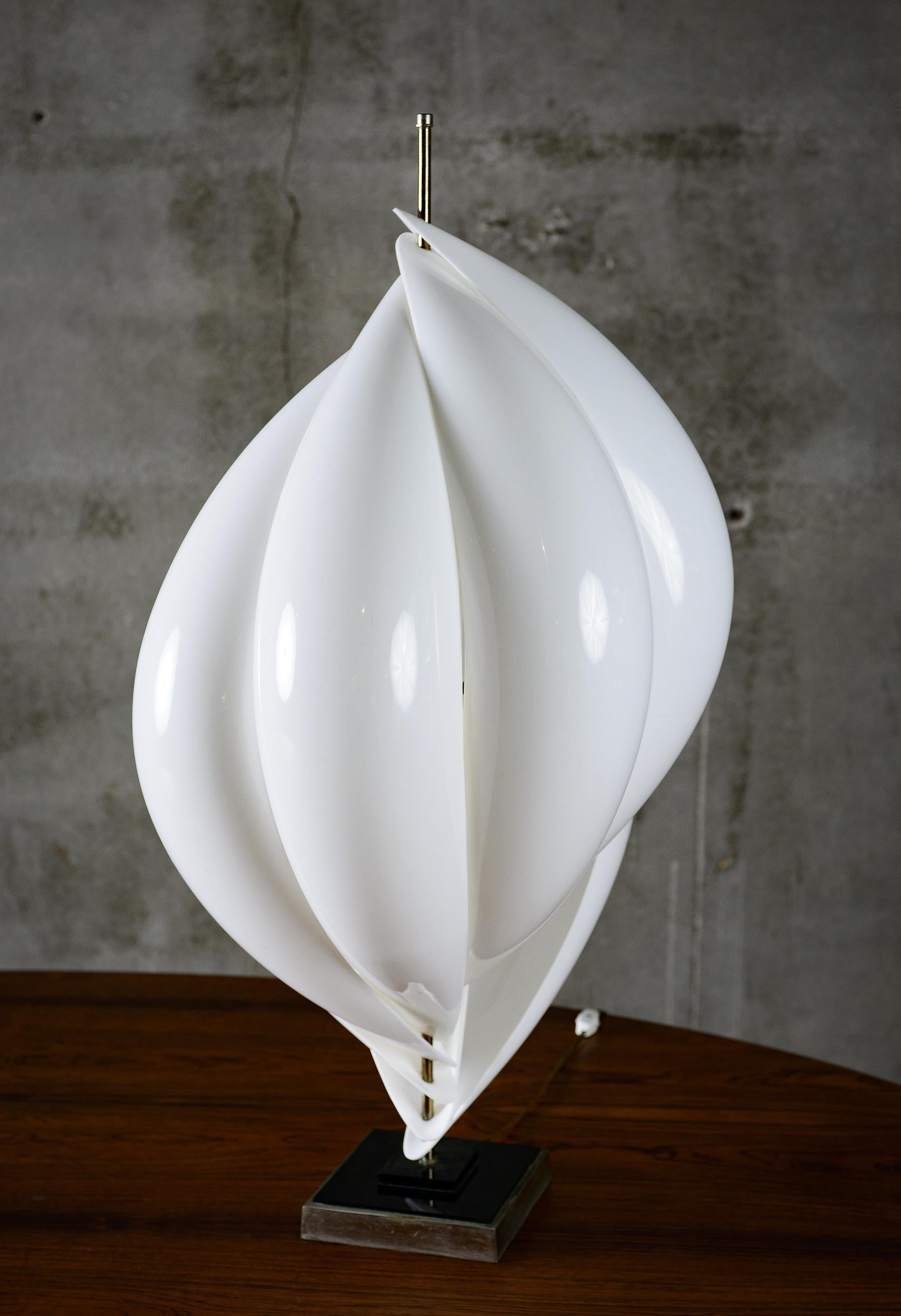 American Rougier Acrylic Table Lamp in Plastic and Metal