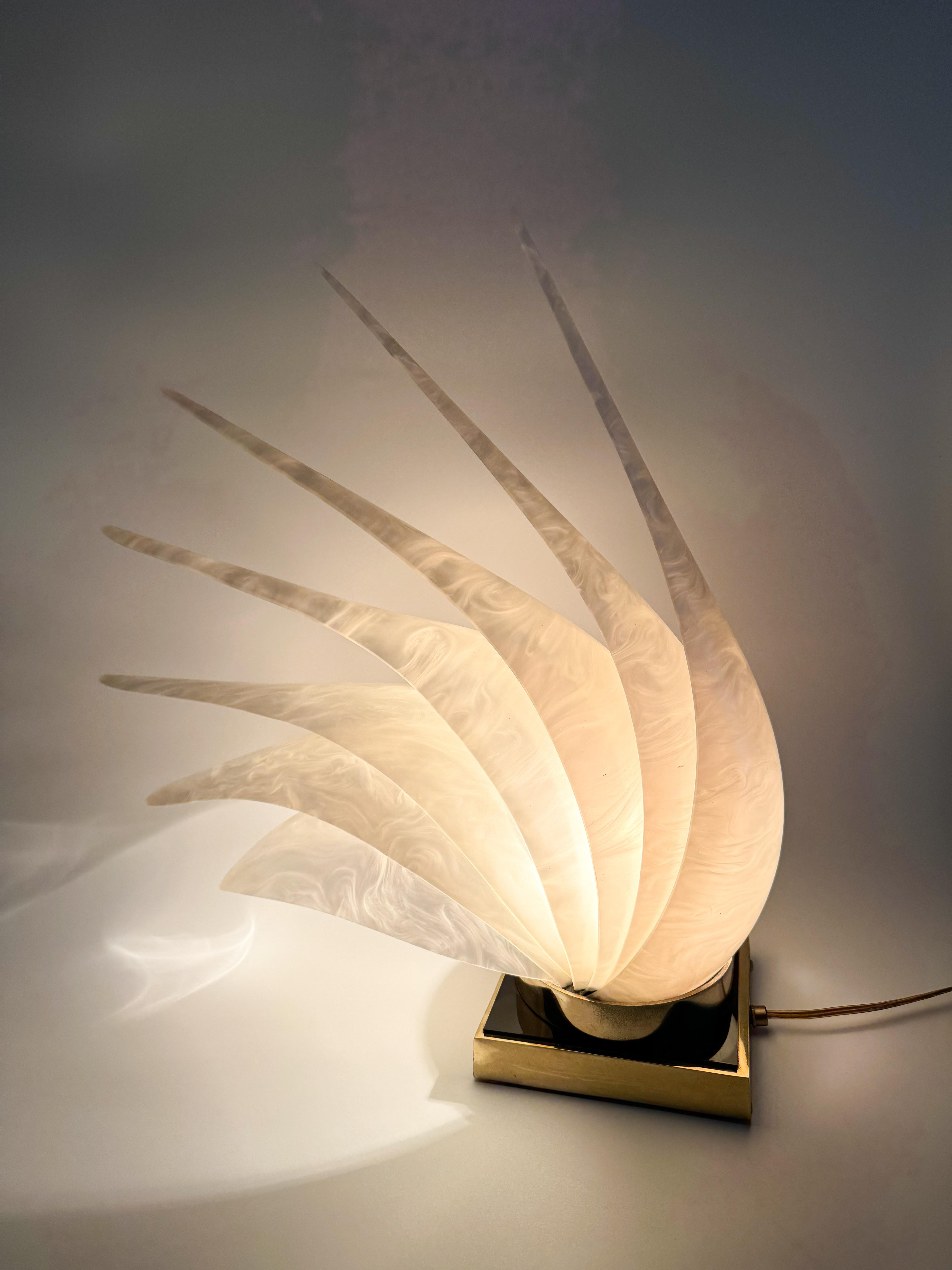 Rougier ' Bird of Paradise' Table Lamp, Quebec Canada 1970s In Good Condition In Toronto, CA