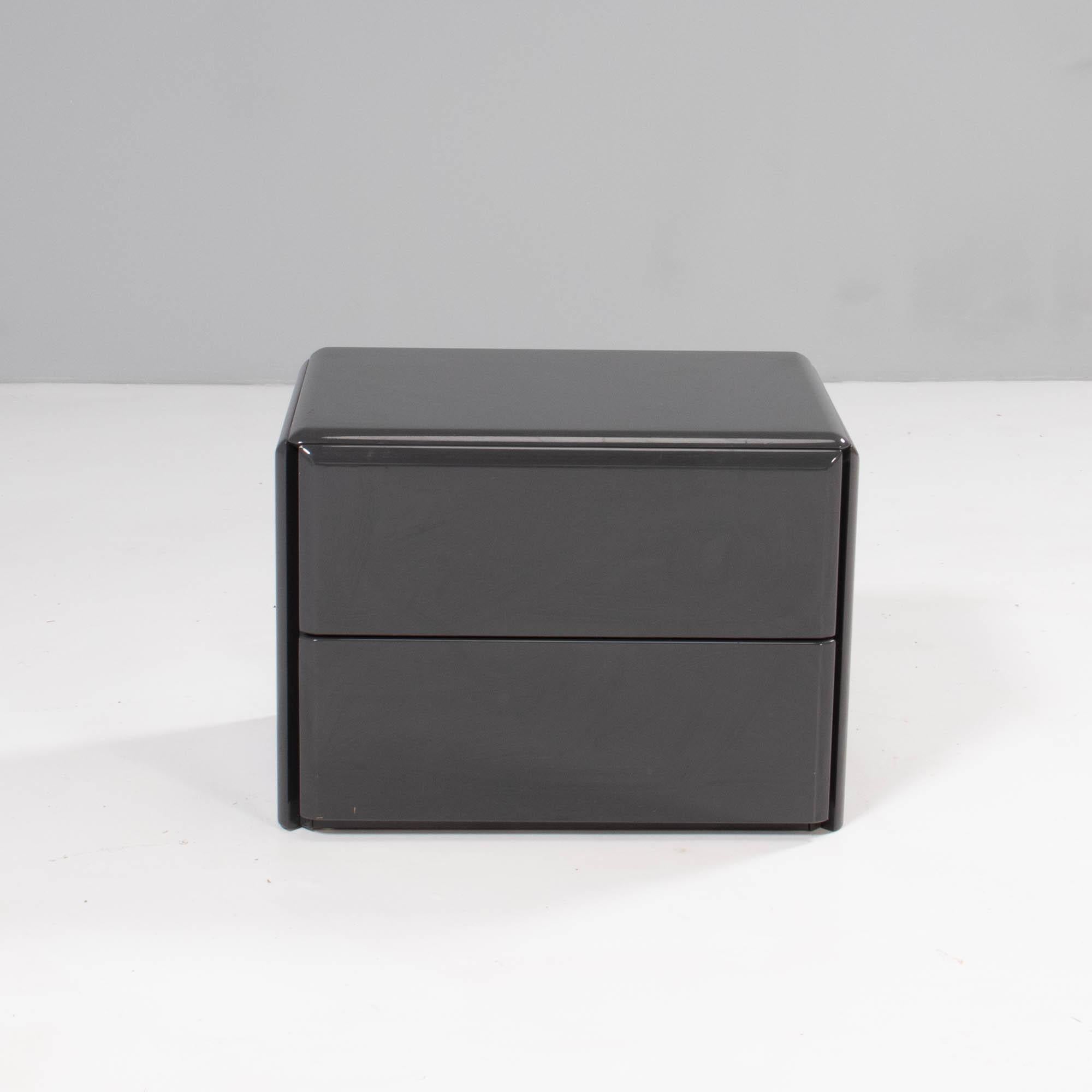 Rougier Grey High Gloss Bedside table at 1stDibs grey gloss bedside
