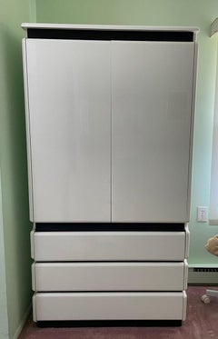 Rougier High Gloss Lacquered Post Modern Highboy Armoire