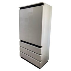 Retro Rougier High Gloss Lacquered Post Modern Highboy Armoire