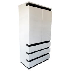 Retro Rougier High Gloss Lacquered Post Modern Highboy