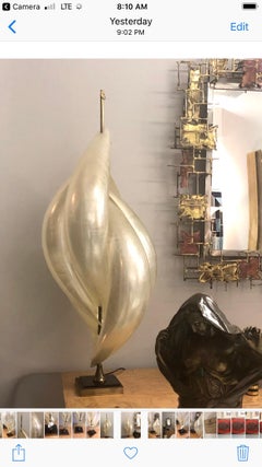 Rougier Monumental Pair of Modern Abstract Table Lamps, 1980s