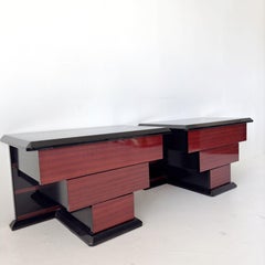 Rougier Style 1990s Post Modern Pyramidal Nightstand