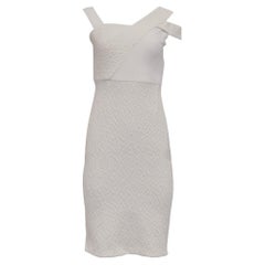 Vestido midi de Rouland Mouret en poliamida blanca