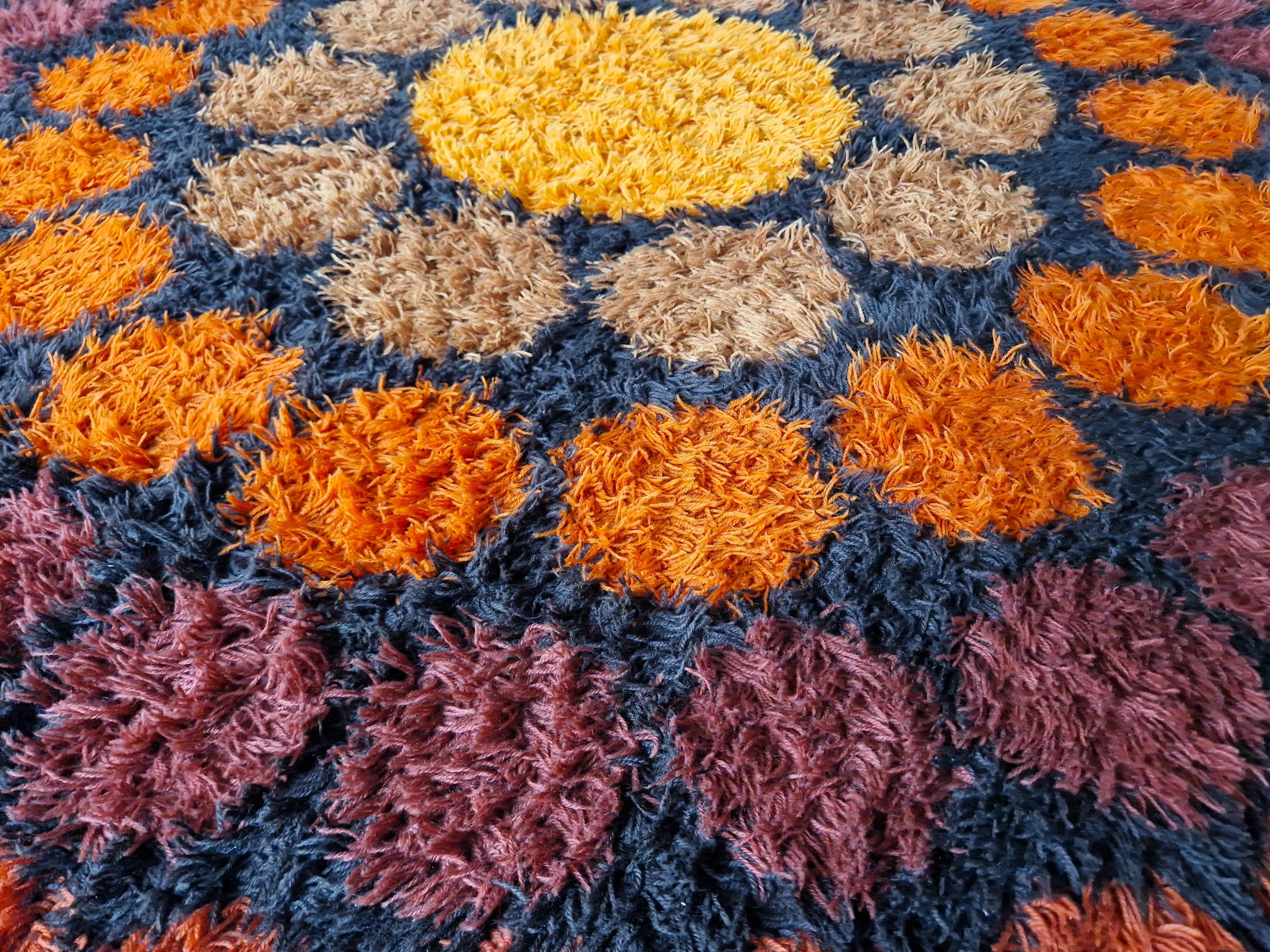 Tappeto Roulette di Verner Panton per Unika Vaev, Danimarca 1965 In condizioni buone a Steenwijk, NL