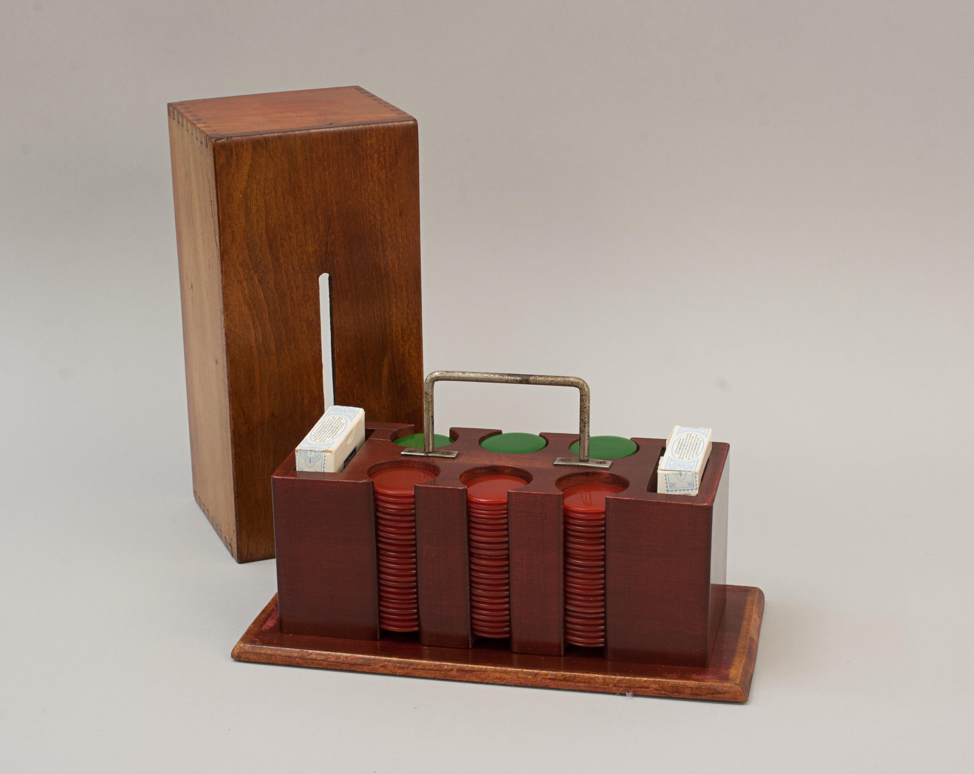 Mid-20th Century Roulette, Gaming Counters, Poker Chips and Cards For Sale
