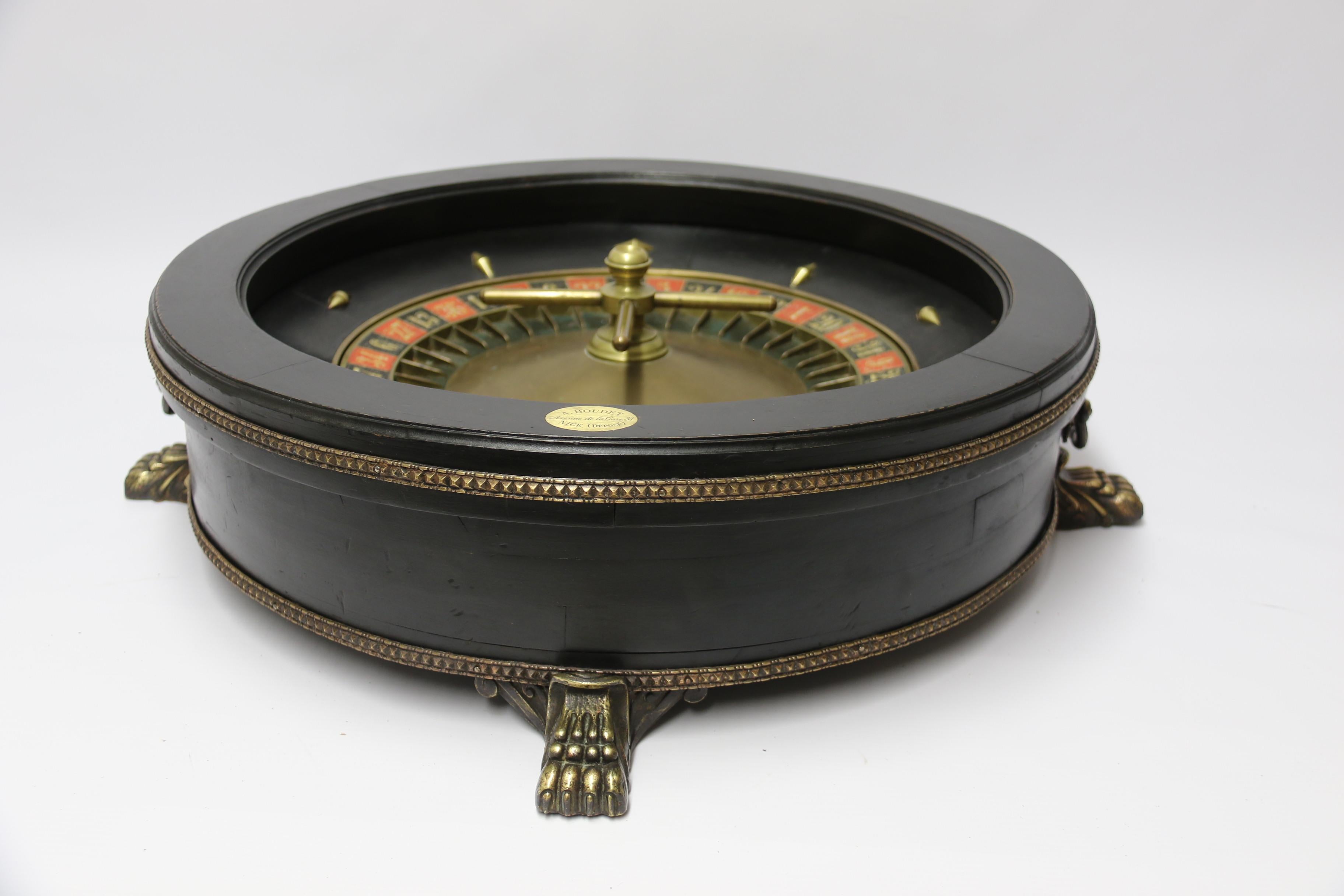 Roulette avec chiffon de marquage en feutre d'origine, française vers 1890 en vente 1