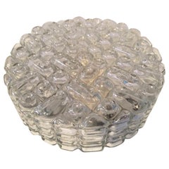 Round 1970s Flush Mount Lamp Erco Oblong Glass Bubble from Germany