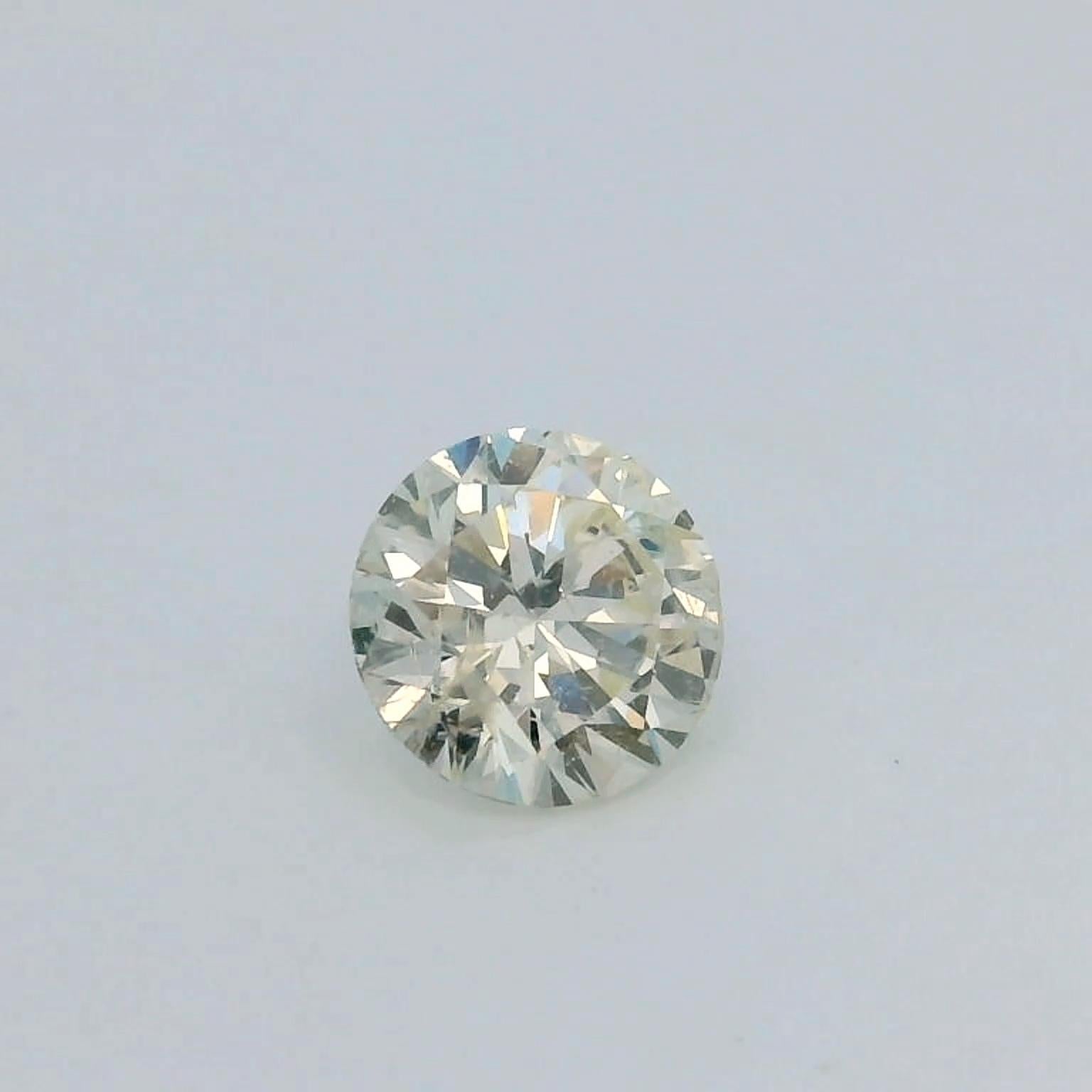 Round Cut Round 2 Carat Certified Loose Diamond - M I1, GIA Certified For Sale