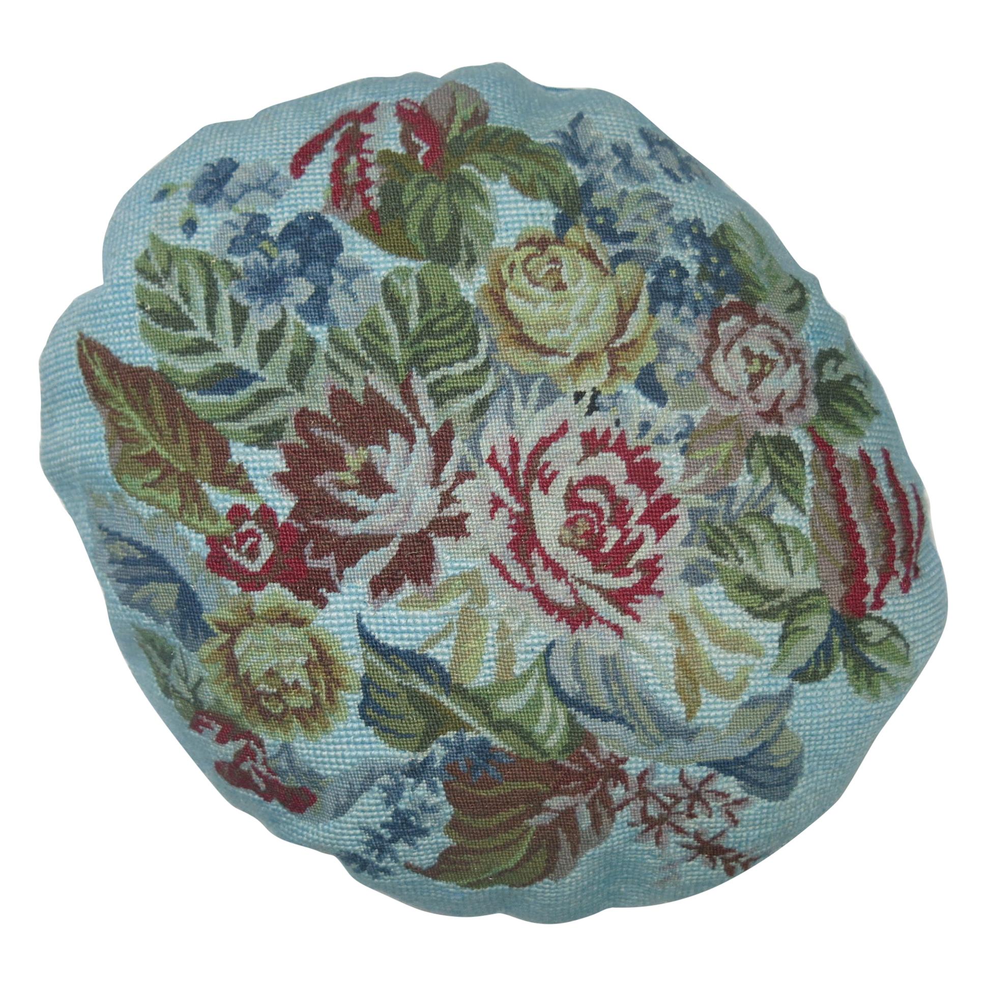 Woven Cushion or Pillow in Art Nouveau Floral Vine Style, 20th Century