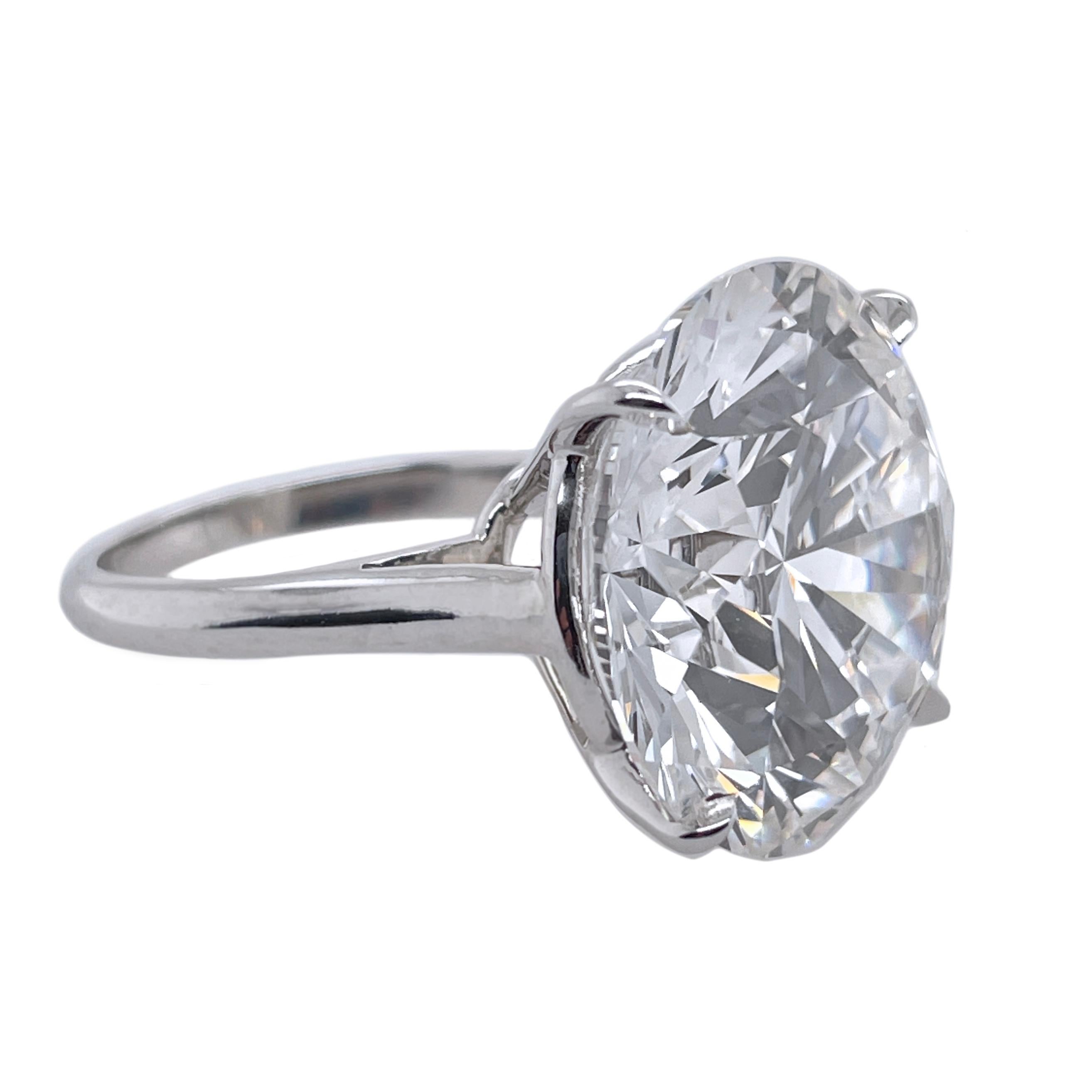 21.05 Carat Round Brilliant Cut Diamond Ring, GIA Certified In New Condition For Sale In New York, NY